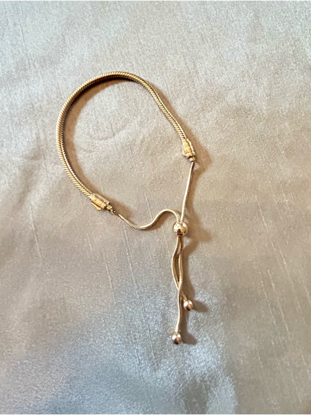 PANDORA Shine Sliding Bangle Bracelet 18K Gold Plated Retired 567953CZ